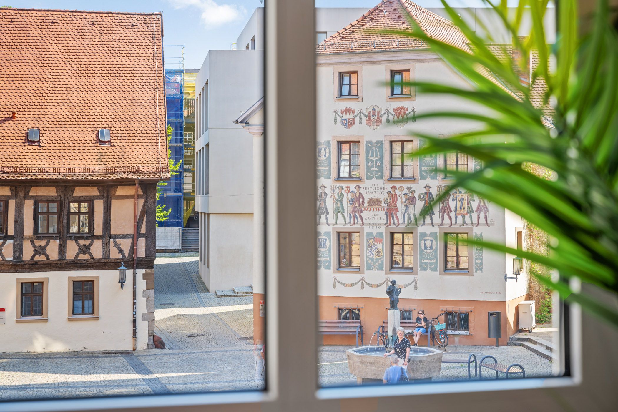 View from the window onto the historic market square