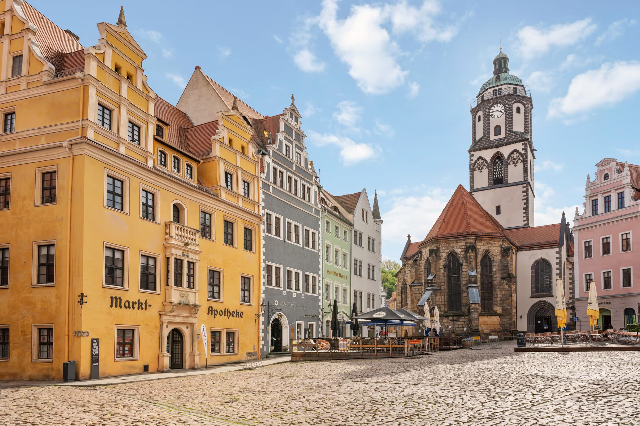 Market square in the old town of Meissen