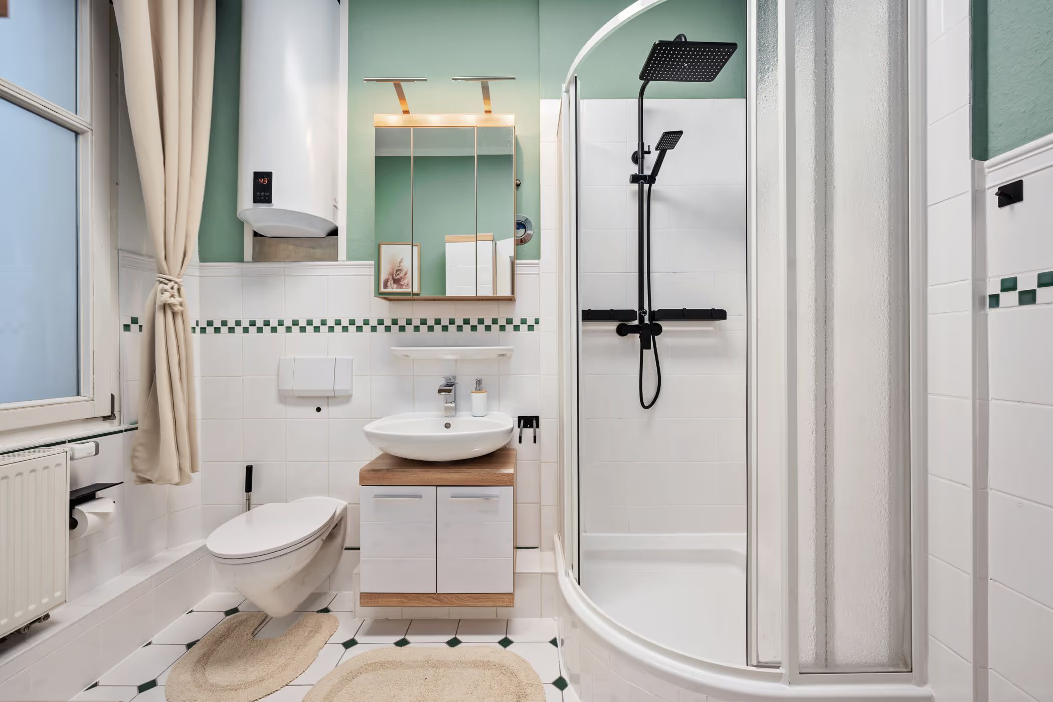 Real estate shot of the bathroom