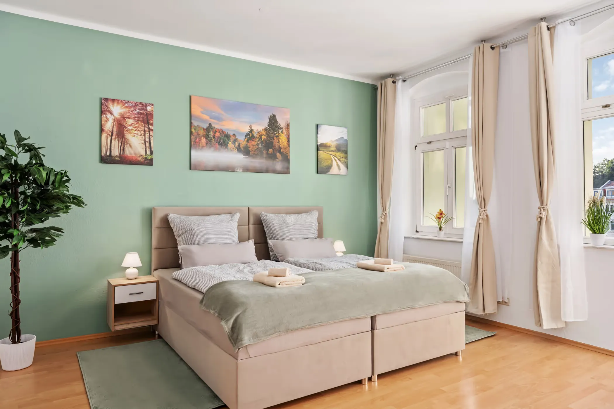 Bedroom Meissen real estate photography of holiday homes