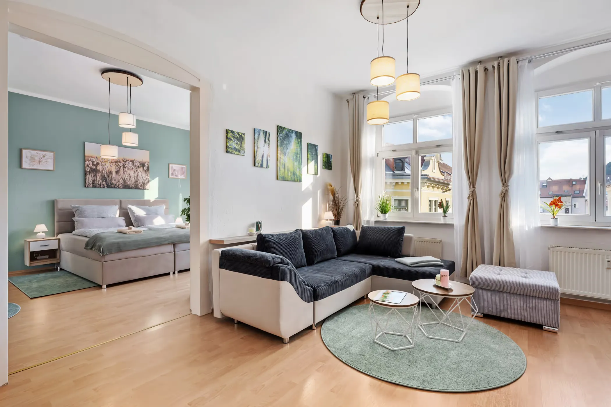 Living room Meissen real estate photography of holiday homes