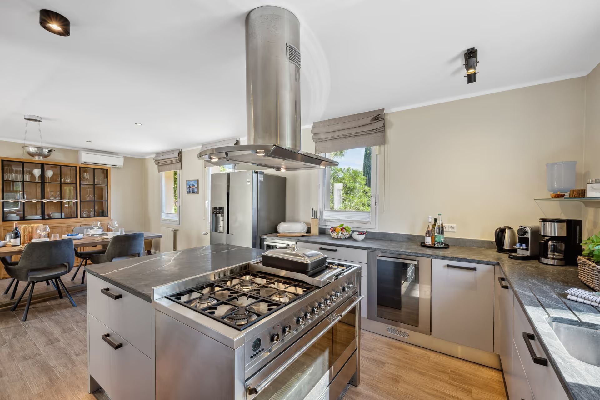 Modern kitchen with a cooking island