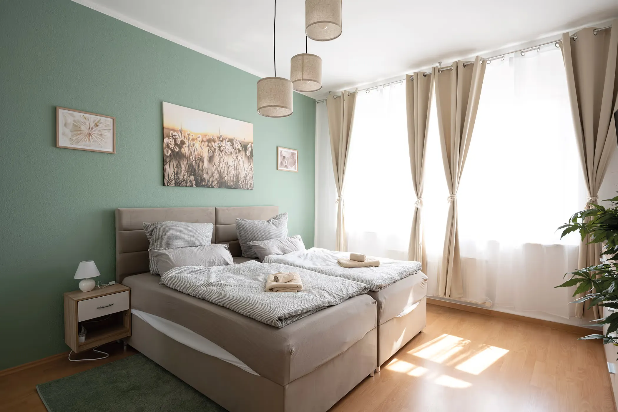 Real estate photography of holiday homes, before editing and room preparation